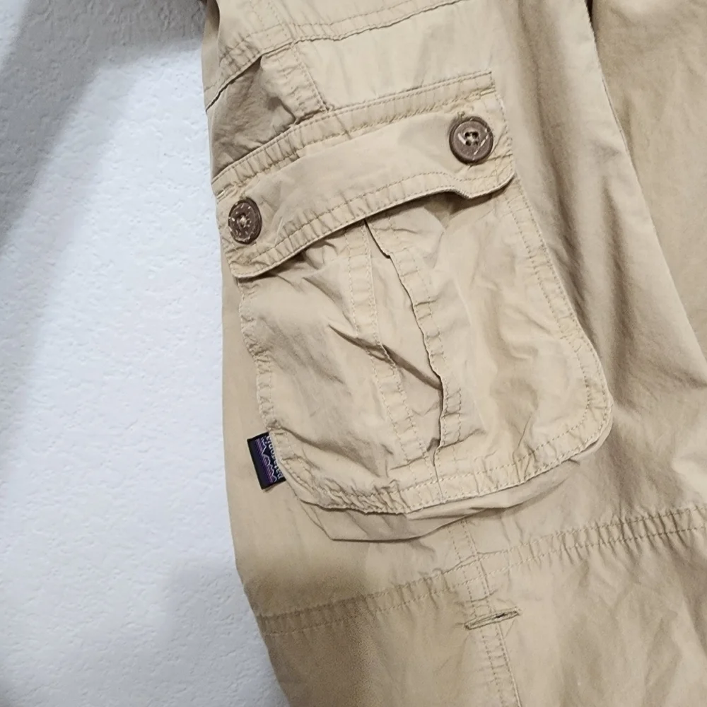 Patagonia Cotton Tan Hiking Shorts Size 10